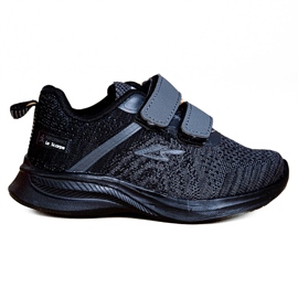 Sneakersy chłopięce Shelovet materiałowe szare czarne