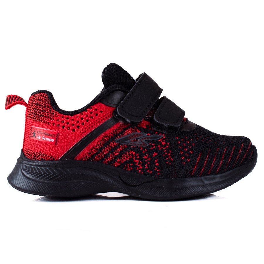 Sneakersy chłopięce Shelovet materiałowe czerwono czarne czerwone