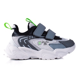 Sneakersy chłopięce Shelovet na grubej podeszwie jasnoszare