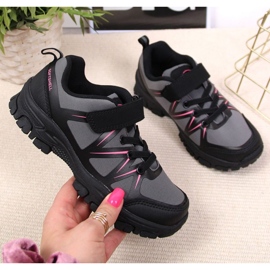 Buty trekkingowe na rzep American Club Jr AM902A szare