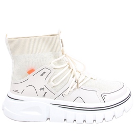 Buty sportowe skarpetkowe Malin Beige beżowy