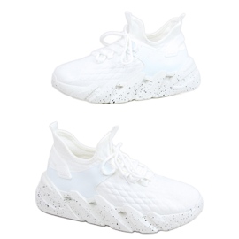 Buty sportowe skarpetkowe Indu White białe