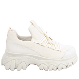 Buty sportowe na wysokiej podeszwie Huggy Beige beżowy