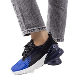 Granatowe sneakersy sportowe Glaner czarne