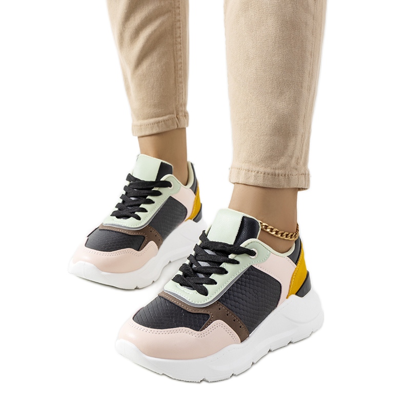 Czarne sneakersy damskie Pottin