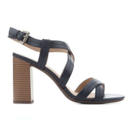 Czarne Klasyczne Sandały Geox D Audalies H.S.A D824WA 000TU C4002