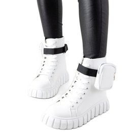 Białe trampki na platformie Haver