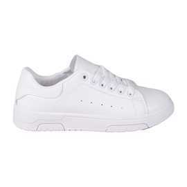 Białe trampki damskie Shelovet ze skóry ekologicznej