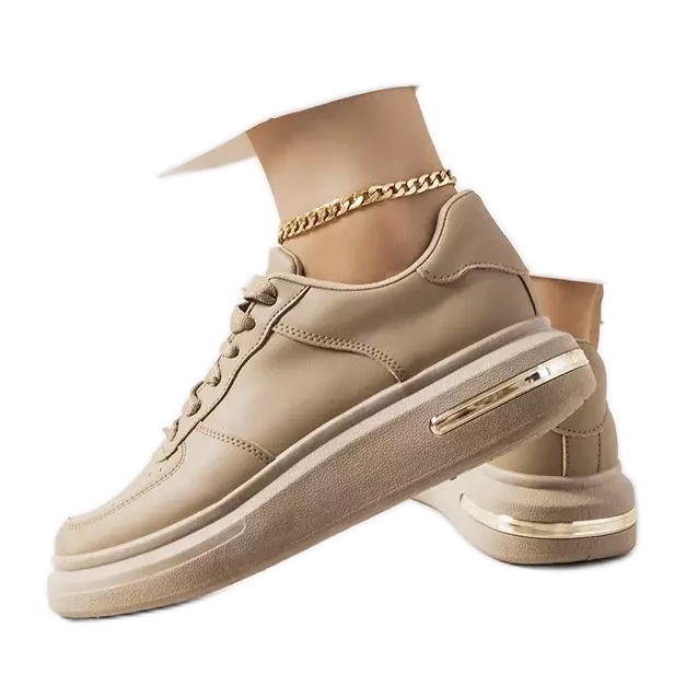 Brązowe sneakersy Staplet khaki zielone