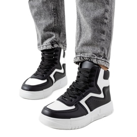 Czarne sneakersy za kostkę Roseda