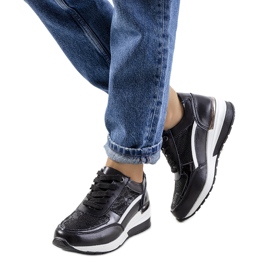 Czarne sneakersy skórzane Veloso