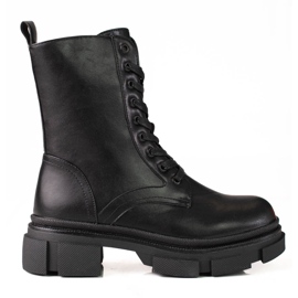 Klasyczne wysokie workery damskie Shelovet czarne