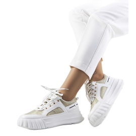 PA1 Zielone sneakersy Heleno białe