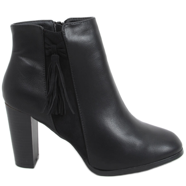 Botki na obcasie Zonda Black czarne