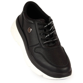 Buty sportowe damskie na platformie czarne Vinceza