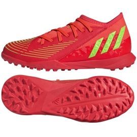 Buty adidas Predator Edge.3 Tf Jr GV8503 czerwone pomarańcze i czerwienie