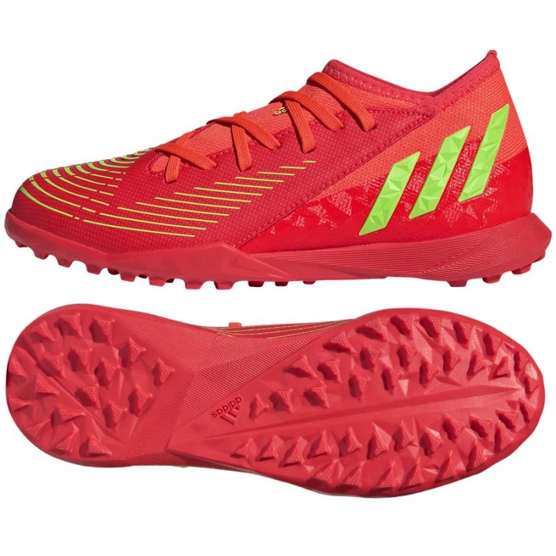 Buty adidas Predator Edge.3 Tf Jr GV8503 czerwone pomarańcze i czerwienie