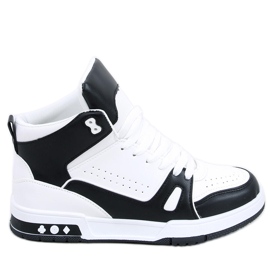 PA1 Sneakersy za kostkę Liam Black białe czarne