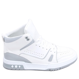 PA1 Sneakersy za kostkę Liam Grey białe szare