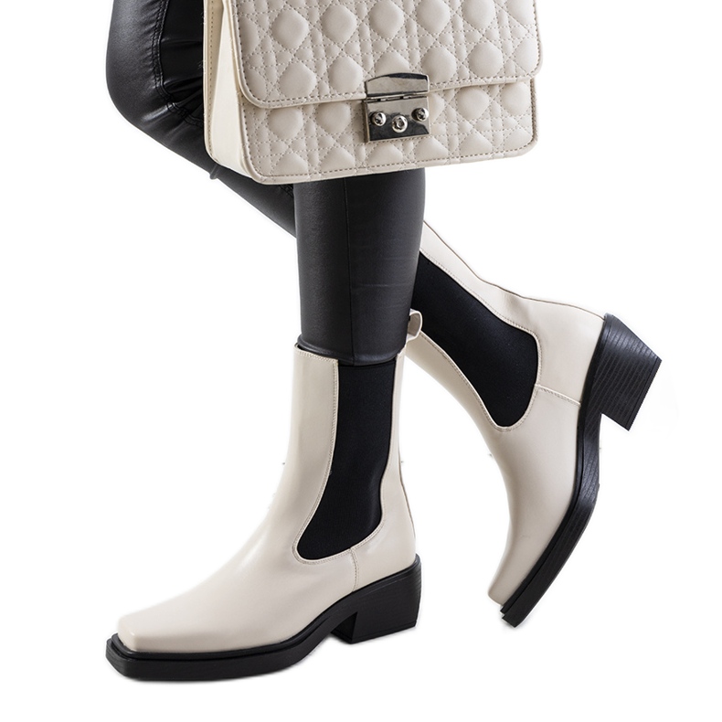 Beżowe botki Maret beżowy