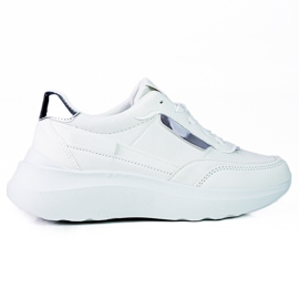 Sportowe sneakersy damskie Shelovet sznurowane białe