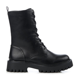 Sznurowane workery damskie Shelovet czarne