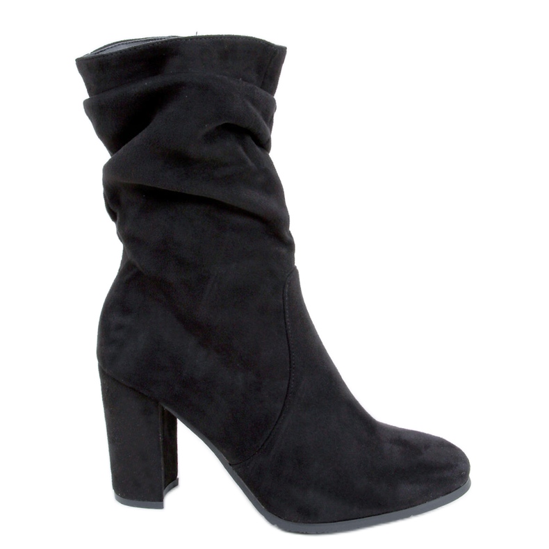 Botki na obcasie Pola Black czarne