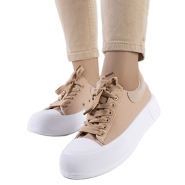 BM Brązowe trampki na platformie Kilkenny