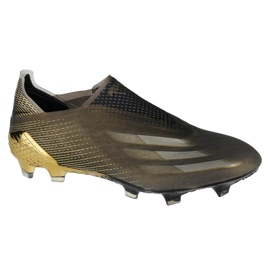 Buty piłkarskie adidas X Ghosted+ Fg M FX9098 złoty czarne złoty