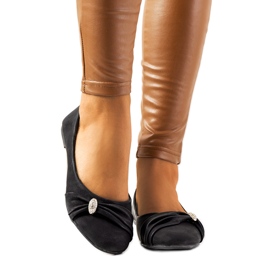 Czarne baleriny damskie Tonia