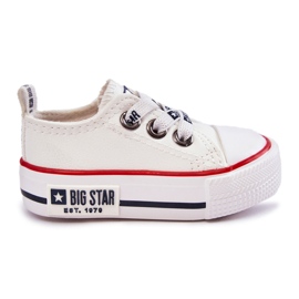 Dziecięce Skórzane Trampki Big Star KK374040 Białe