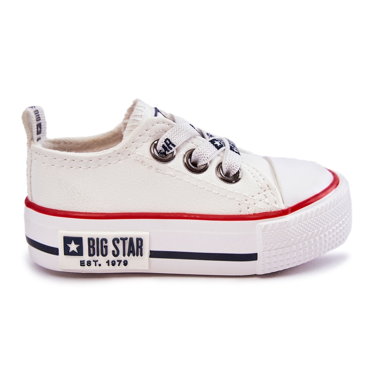Dziecięce Skórzane Trampki Big Star KK374040 Białe