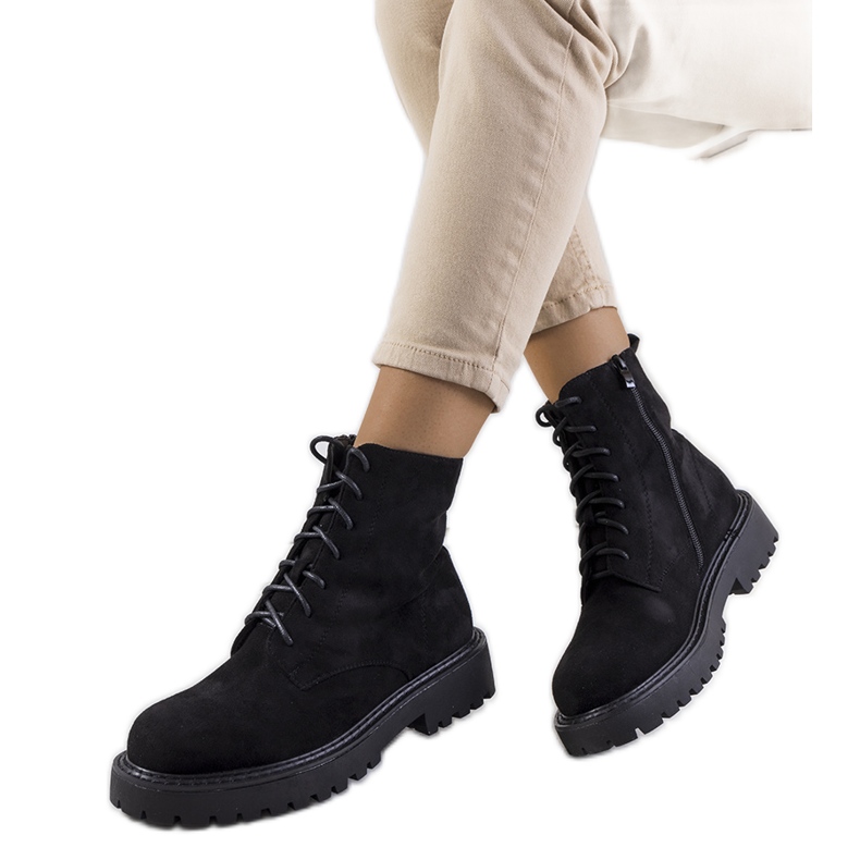 Czarne traperki Londri