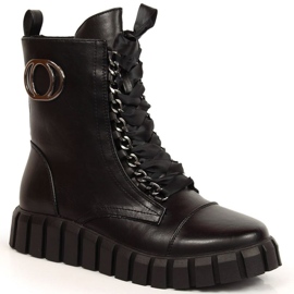 Workery na platformie Potocki W WOL107 czarne