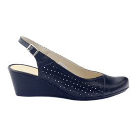 Sandały damskie kryte palce Gregors 591 cz czarne