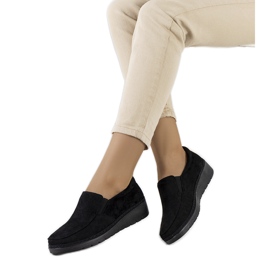 Czarne półbuty Pirn