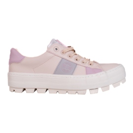 Sneakersy damskie Big Star KK274042 różowe