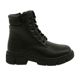 American Club American Wysokie Workery Buty Ocieplane czarne