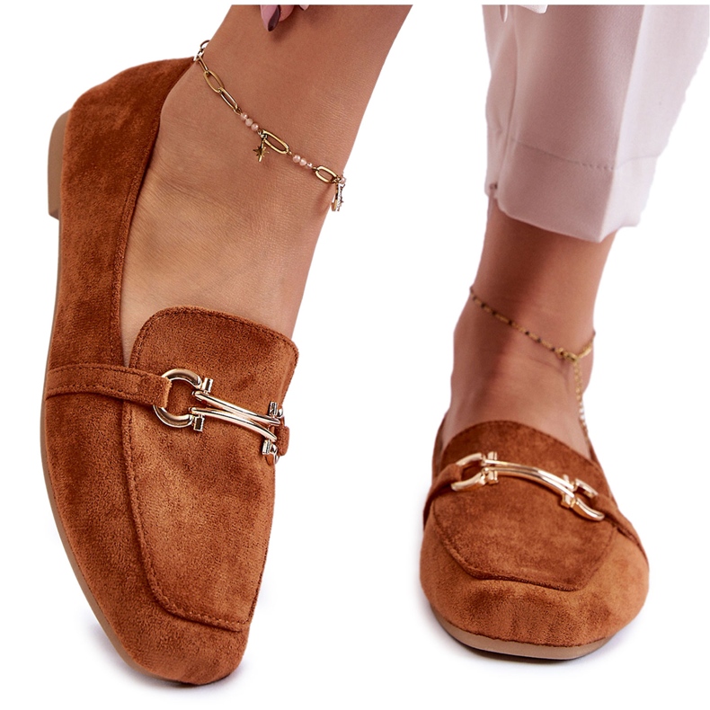 FB2 Zamszowe Klasyczne Mokasyny Camel Roddie brązowe