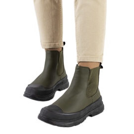 Zielone sztyblety eko-skóra Loree