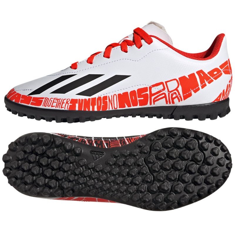 Buty piłkarskie adidas X Speedportal.4 Messi Tf Jr GW8402 białe białe