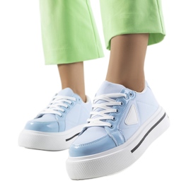 Niebieskie sneakersy na grubej podeszwie Scrabster