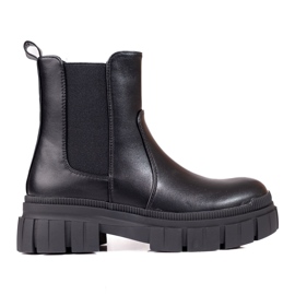 Sztyblety damskie na platformie Shelovet czarne