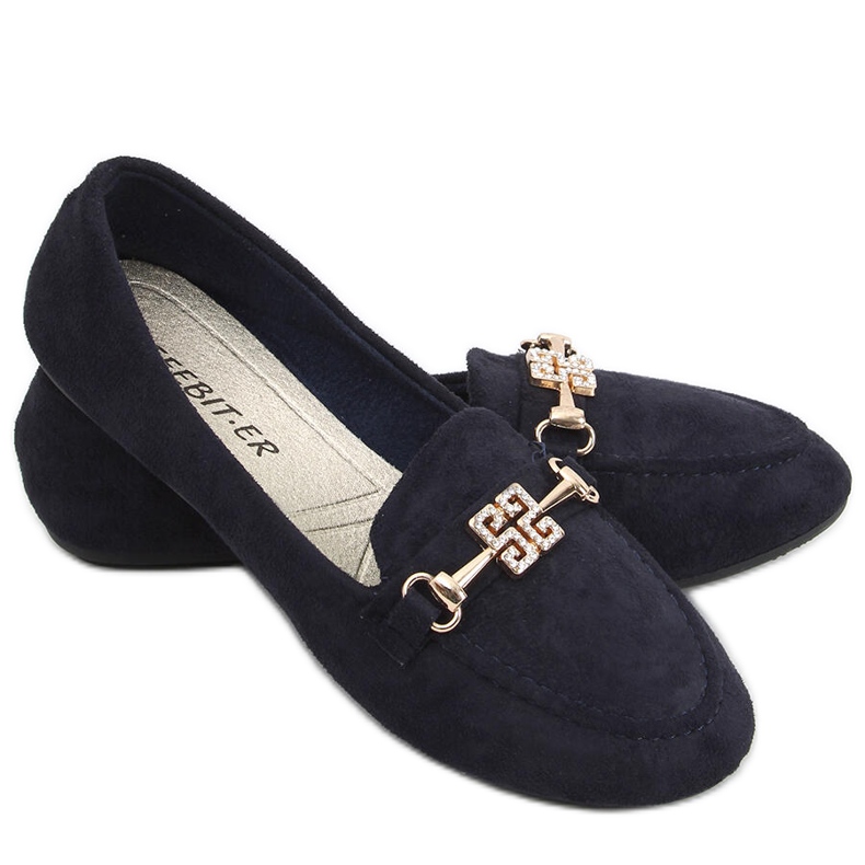 Mokasyny damskie Chloe Navy niebieskie