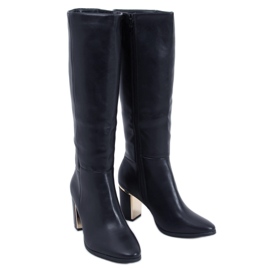 Kozaki na obcasie Leisha Black czarne