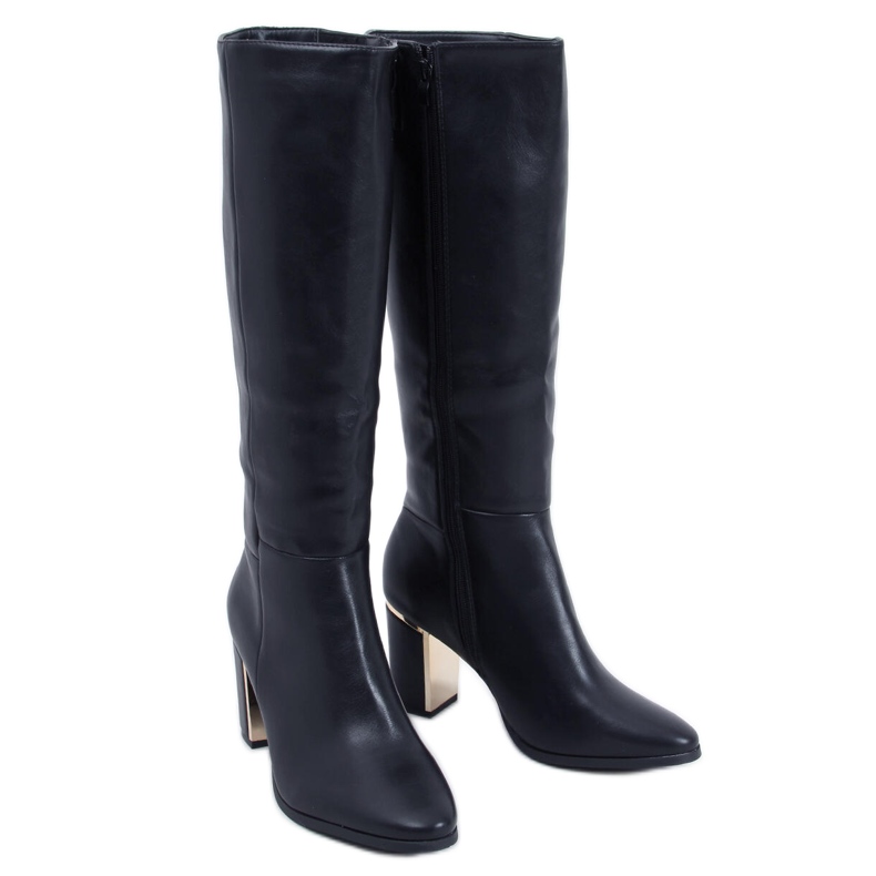 Kozaki na obcasie Leisha Black czarne