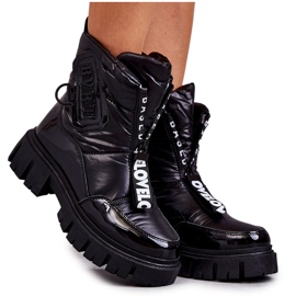 PM1 Damskie Ocieplane Śniegowce Na Suwak Czarne Marit