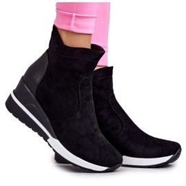 Vinceza Sneakersy Na Koturnie Czarne Rita