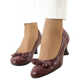 Czerwone czółenka z kokardką Repina