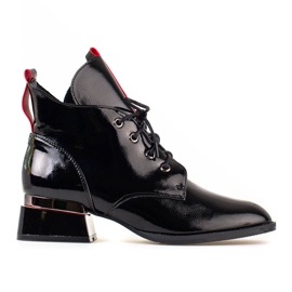 Eleganckie czarne botki damskie Shelovet